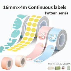 16mm*4m Label Tape For Bluetooth Thermal Printer MakeID L1-A Mini Portable Sticker Label Convenient And Fast