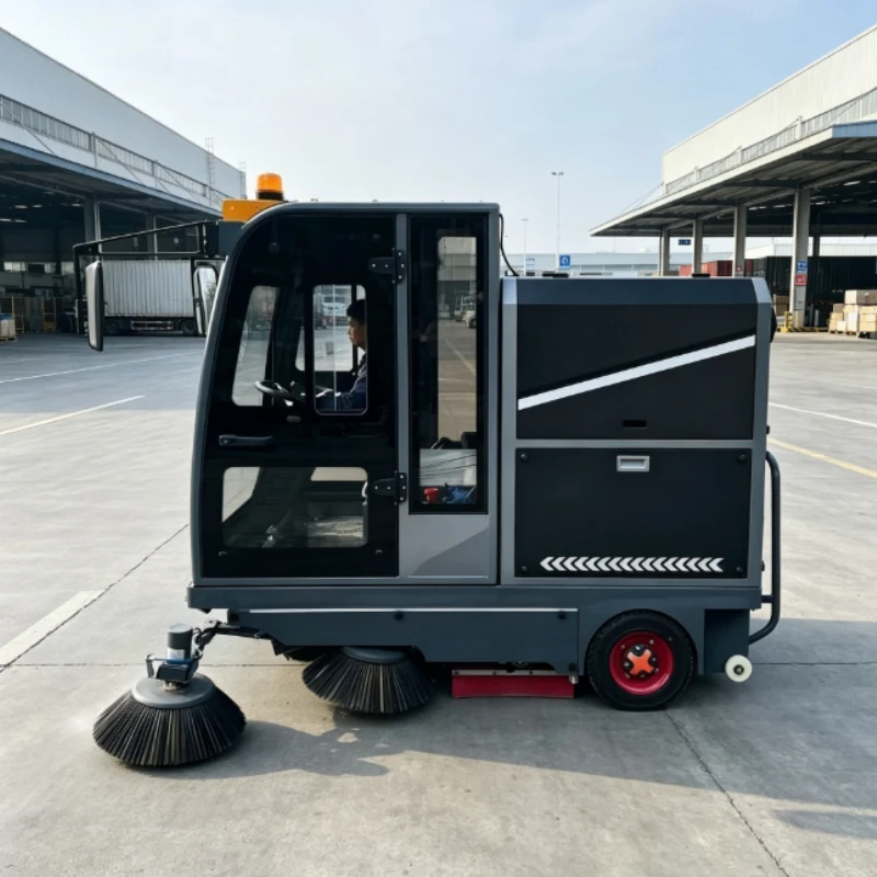 Multi Scene Integrated Wash Sweep Dust Control Electric Street Sweeper Rechargeable Logistics Yard Cleaning Vehicle