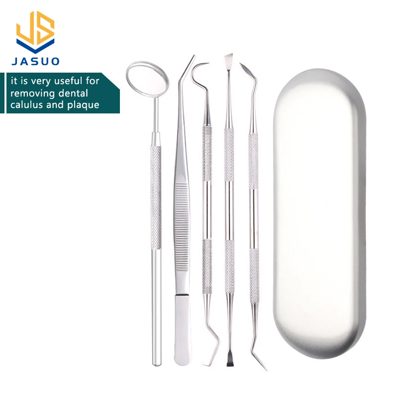 Zestaw narzędzi dentystycznych Lustro Nierdzewne narzędzie do czyszczenia zębów Lustro do ust Pęseta Sonda Zestaw dentystyczny Narzędzie do przygotowywania jamy ustnej — zdjęcie 5