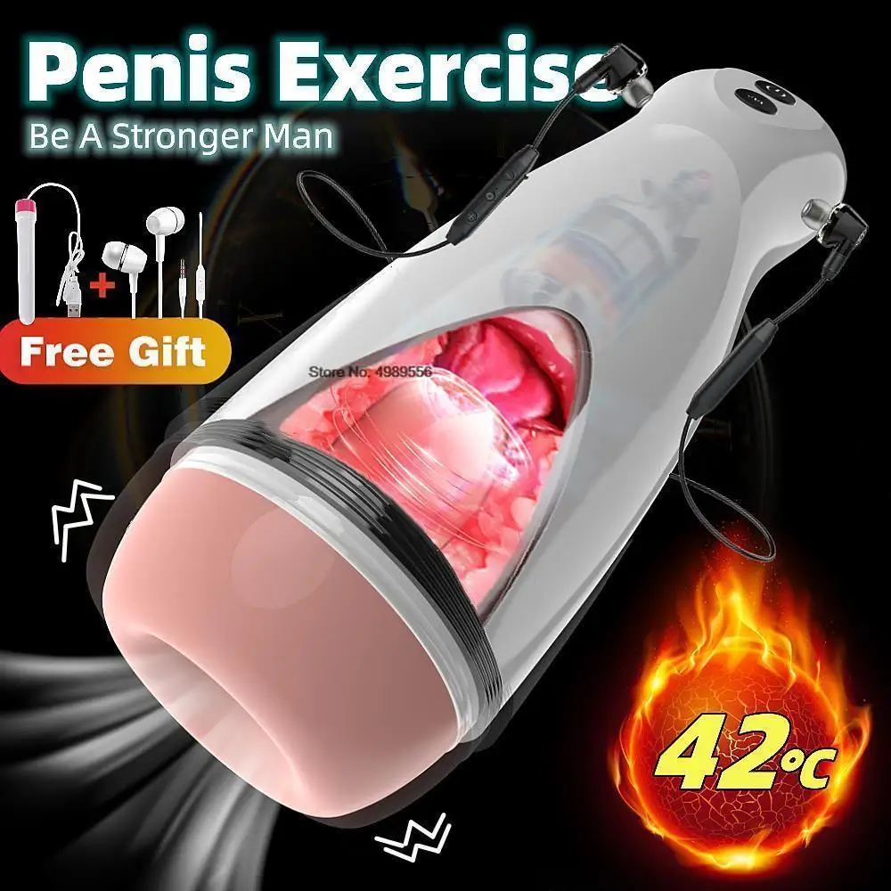 

Automatic Men's Masturbator Suction Masturbation Device for Man Mug Mens Sex Toys Multiple Modes Telescopic Rotation Pussy Male