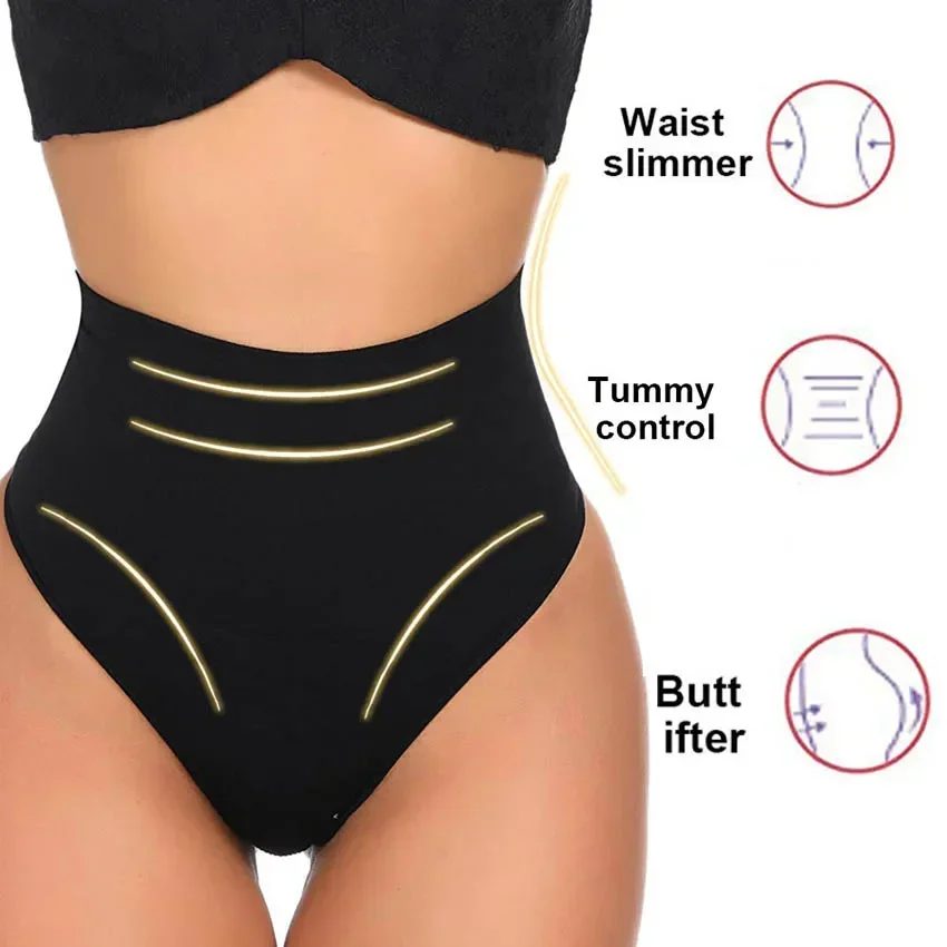 Bragas con Control de barriga de cintura alta para mujer, Tanga, moldeador de bragas, ropa interior adelgazante, levantador de glúteos, moldeador de vientre, moldeador de cuerpo breve