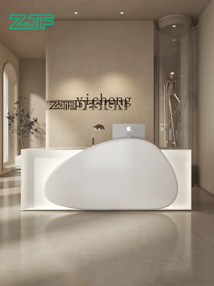 

XL office front desk reception desk paint tide shop creative checkout page service desk