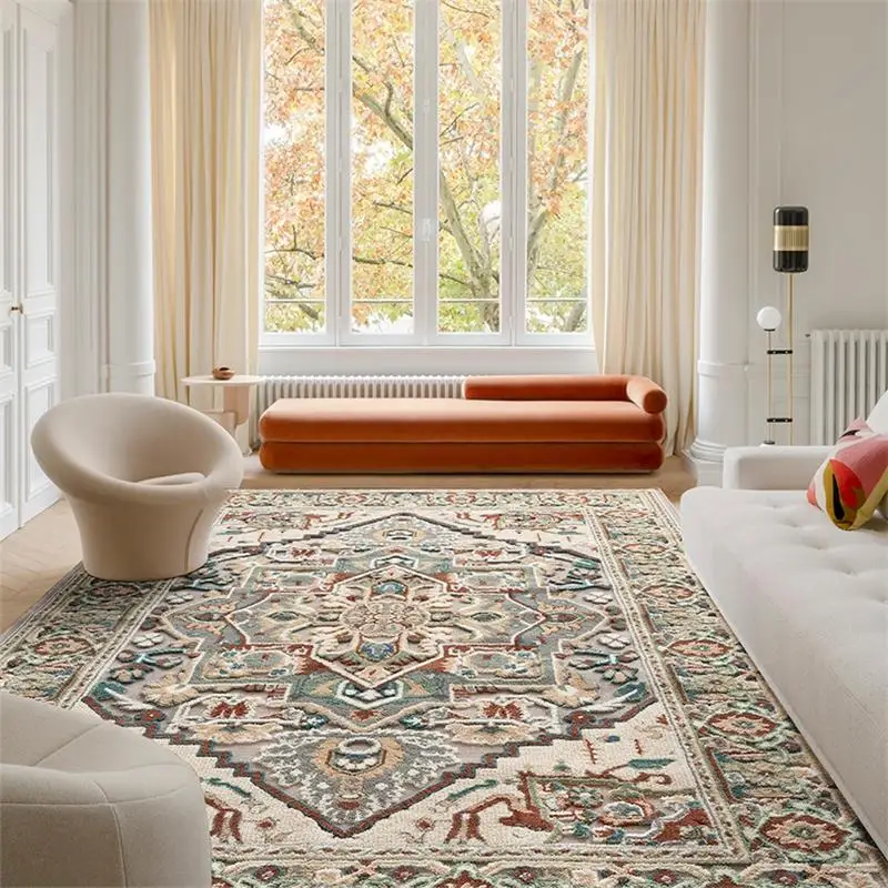 

Американский ковер в стиле ретро для гостиной толстый домашний мягкий ковер для спальни большой декоративный диван кофейный столик напольные коврики