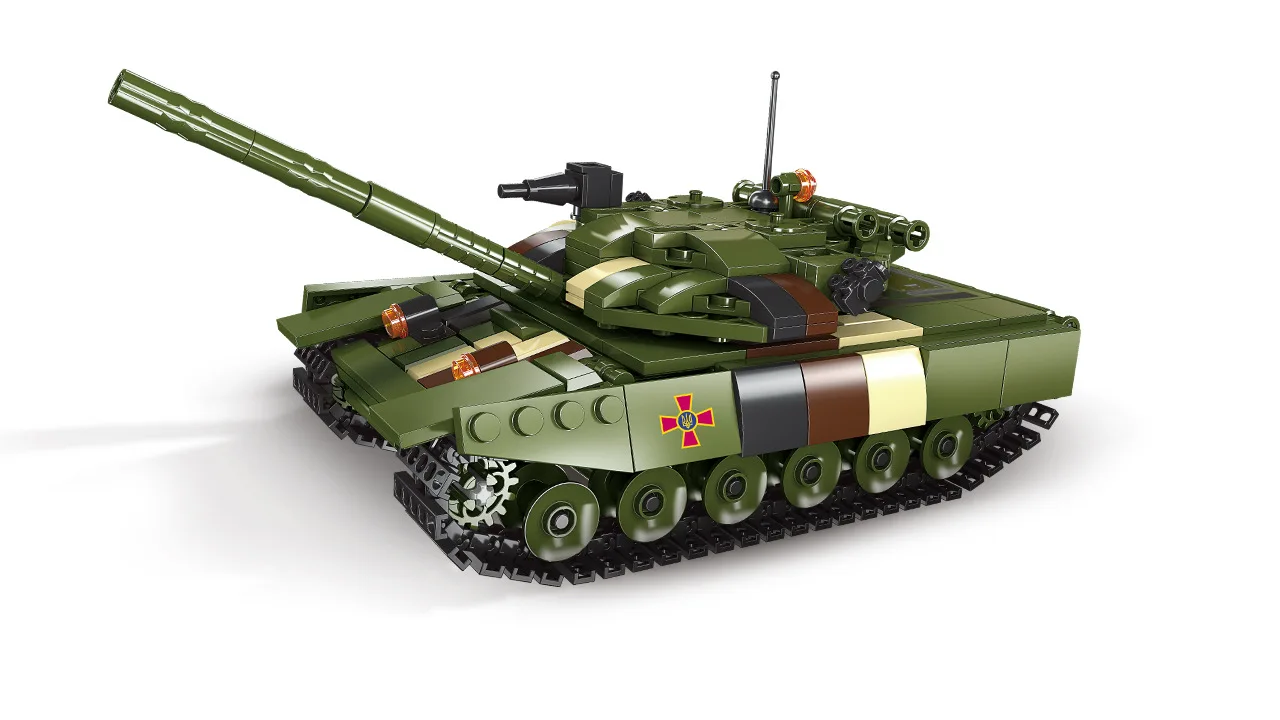 Soviet Union T-64 Main Battle Tank 1:30 Scale Modern Military Model Building Block Army Figures Vehicle Bricks Toys For Boys