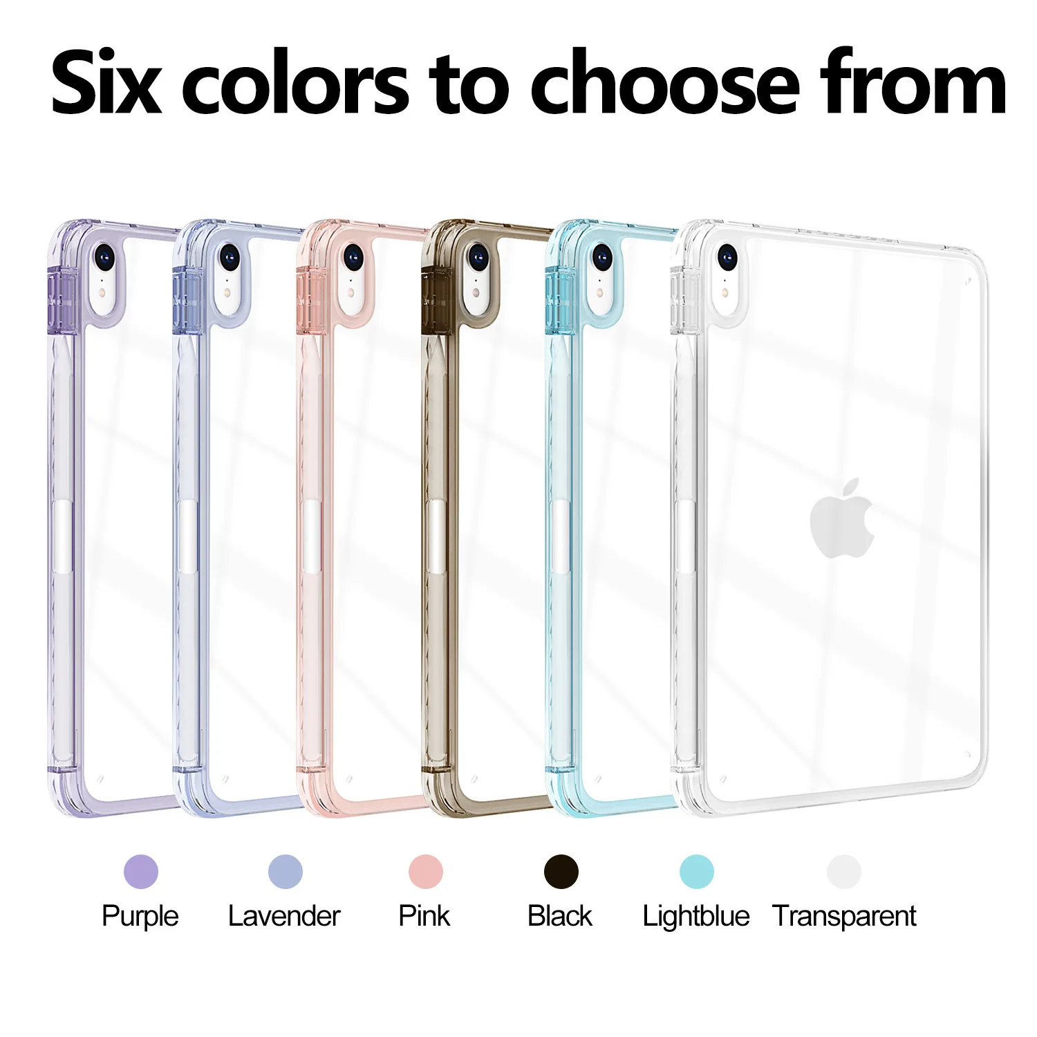 2026 with Pencil Slot Clear Tablet Case for IPad A19 12th A16 10/11th Pro Air 3 4 5 6 7 8 9th M4 Mini 6 7 10.9 11 12.9 13