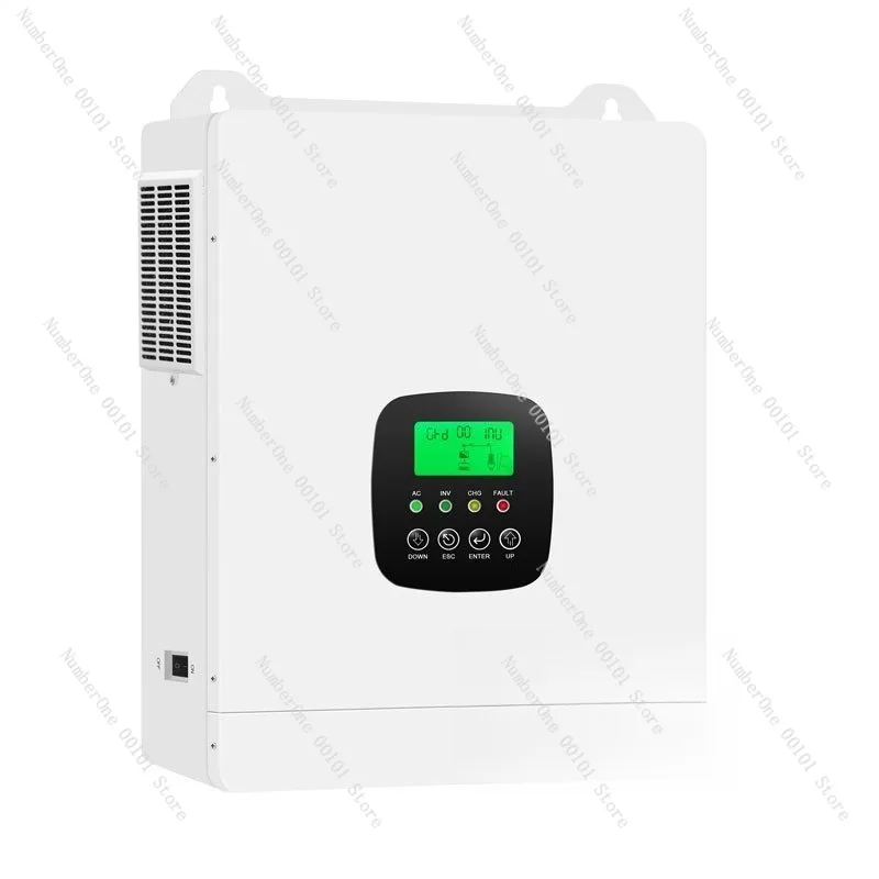 5KW hybrid solar inverter system, grid-tied and off-grid compatible, sine wave output, anti-backflow control, efficient energy