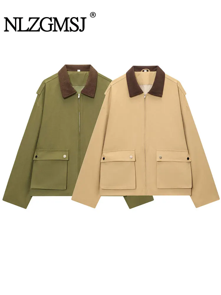 

NLZGMSJ Office Wear Women Blazer 2025 Autumn Thick Patchwork Long Sleeve Loose Jacket Female Casual Coat Outerwear Y2K
