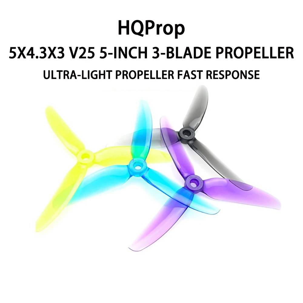 2 Paar HQ Prop 5x4.3x3 V2S für 5 Zoll FPV-Drohne 3-Blatt-Propeller FPV-Drohnen-Renn-DIY-Teile
