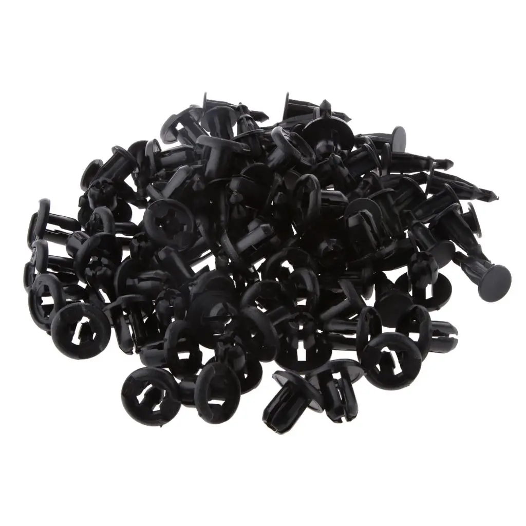 50Pcs 10mm Push Type Rivet Retainer Fastener Bumper Clips for