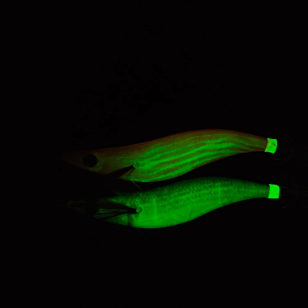2pcs 13cm/21g Glow Saltwater Squid Jigs Shrimp Fishing Lures Saltwater Shrimp Baits Hook Cuttlefish Fishing Accessories