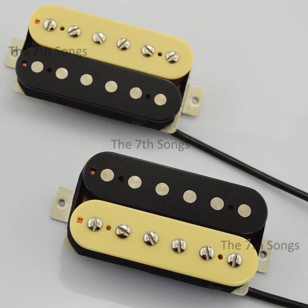 PAF IV AC4 Alnico IV Classic Humbucker-Tonabnehmer, 50 mm Abstand, 4-adriges Kabel, für E-Gitarre, LP, Zebra, Schwarz, Nickel, Weiß. – Detail 13