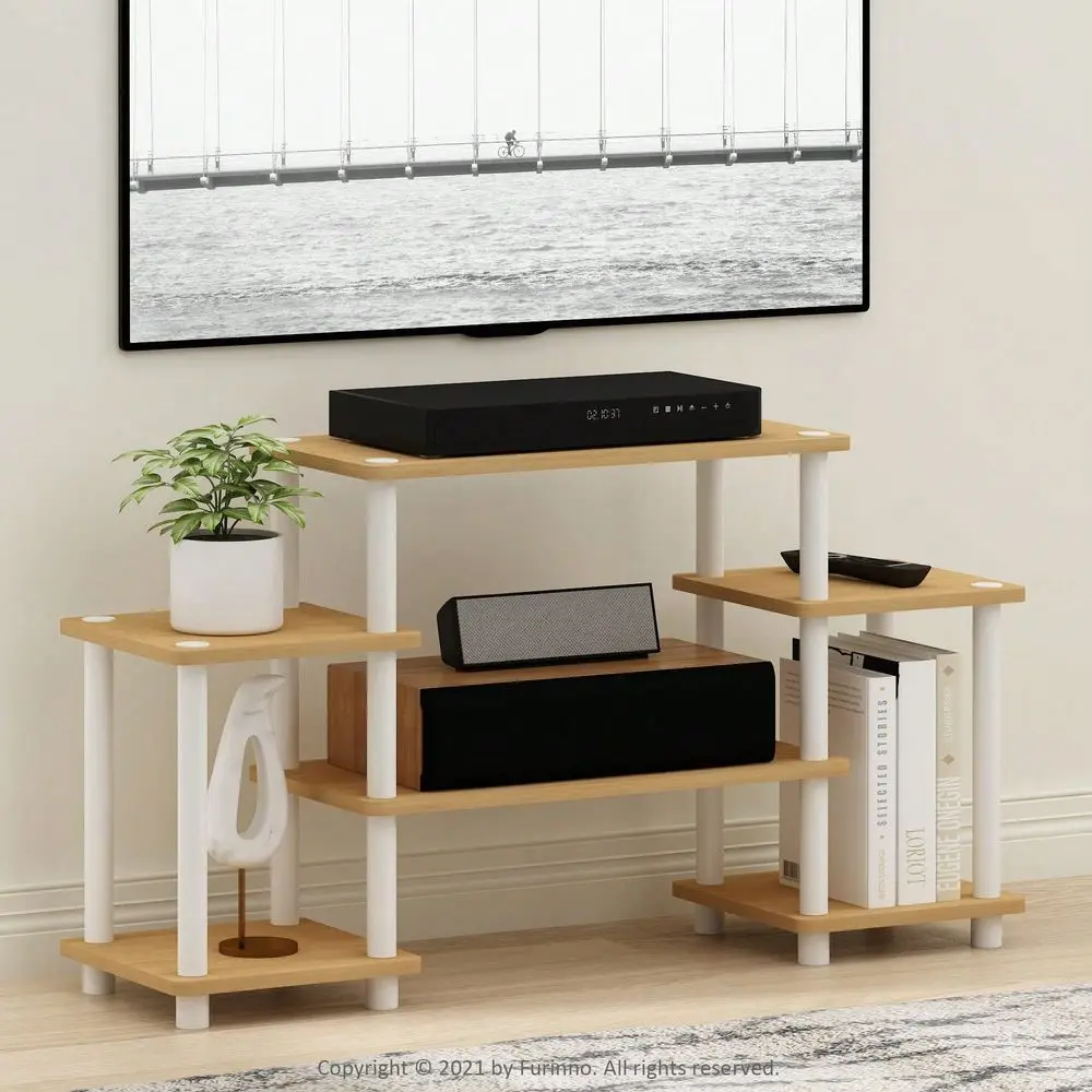 

No Tools Entertainment Center Easy To Assemble, TV Stand Cloth, TV Console, TV Rack, TV Tables, Corner TV Stand, Wood TV Stand