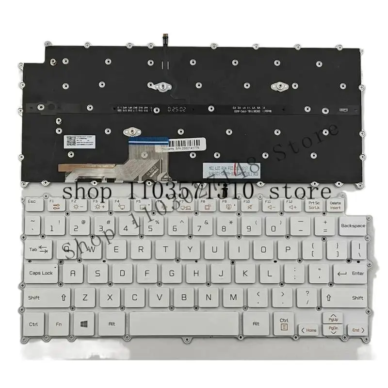 

& new for LG gram 13z980 13z990 14z980 14z990 laptop keyboard us white with backlit SG-B0210-XUA #