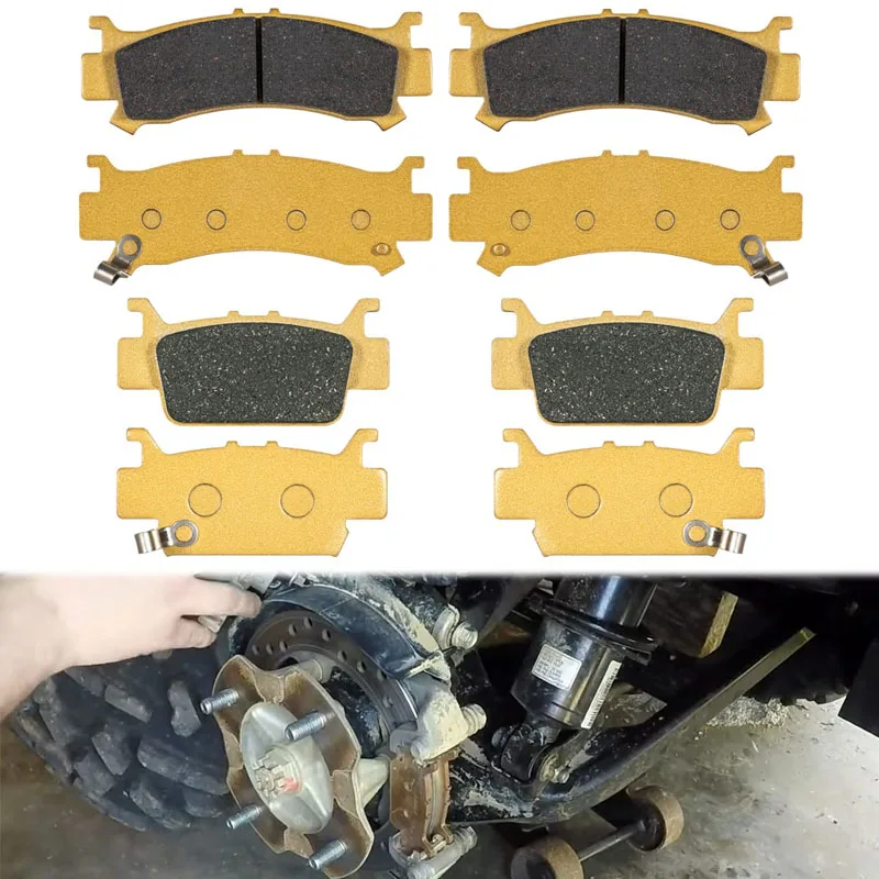 Front & Rear Brake Pads Kit Fit for Honda Pioneer 1000/1000-5 , Honda Talon 1000R 1000X Alternative 06451-HL4-A01, 06431-HL4-A01