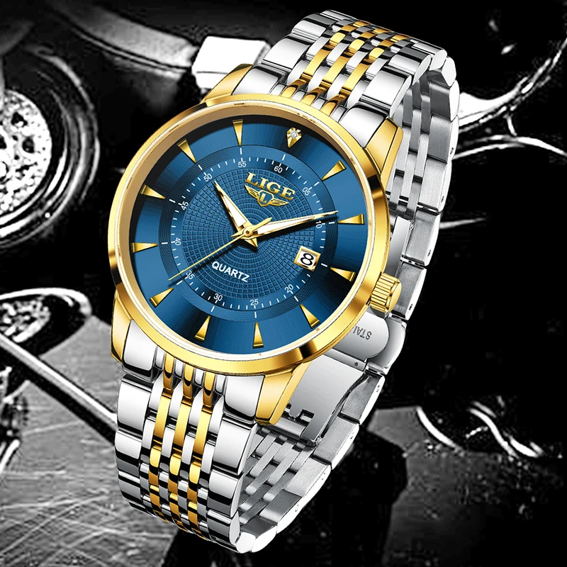 LIGE Orologio da regalo elegante alla moda per donna Orologio da polso al quarzo da donna sportivo impermeabile casual Orologio da donna con data di lusso semplice