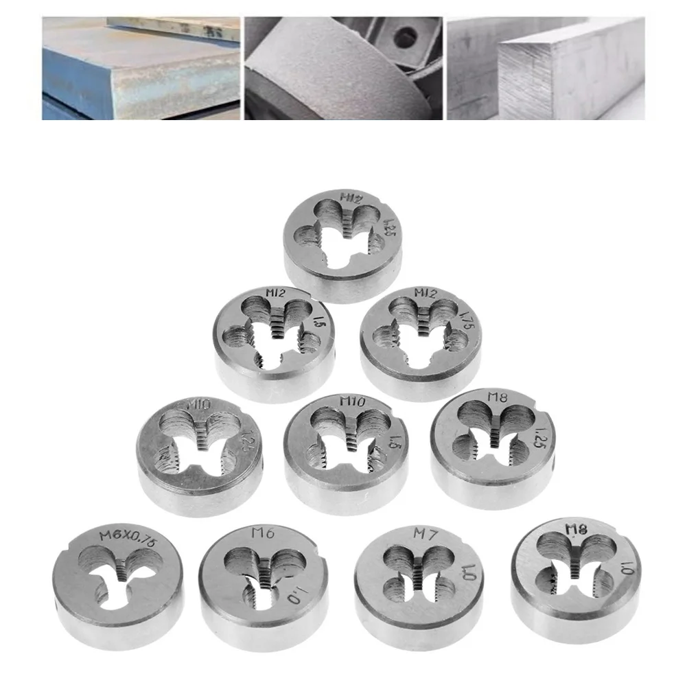 Thread Tap Set Metric 10pcs M6 For M12 for Precision Thread Cutting and Compatibility with For Threading Tools