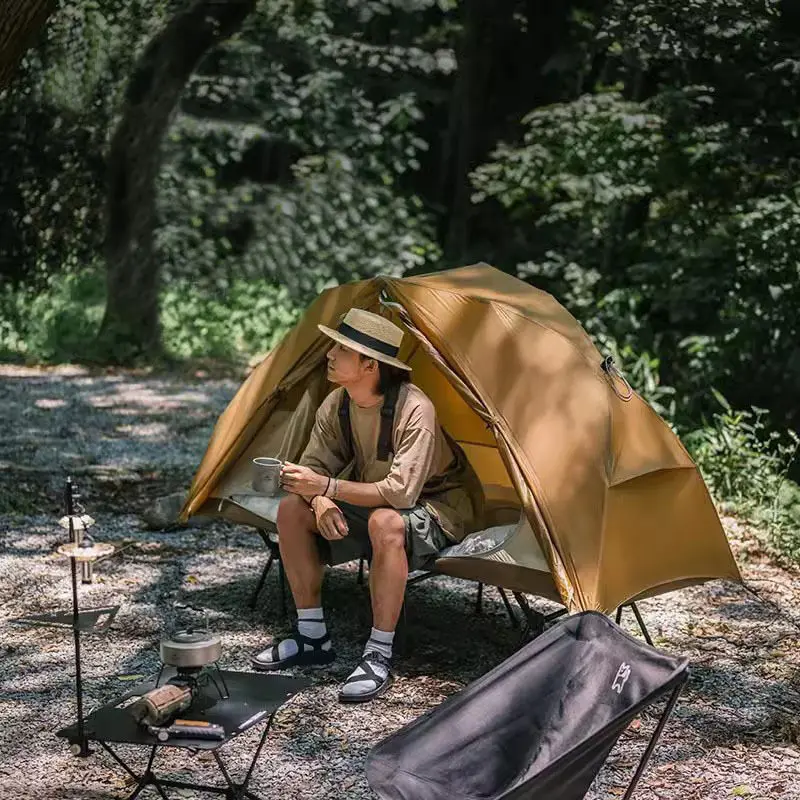 Quick‑Open Double‑Layer Camping Tent One‑Room Waterproof Windproof 4‑Season Shelter for Outdoor Hiking Backpacking