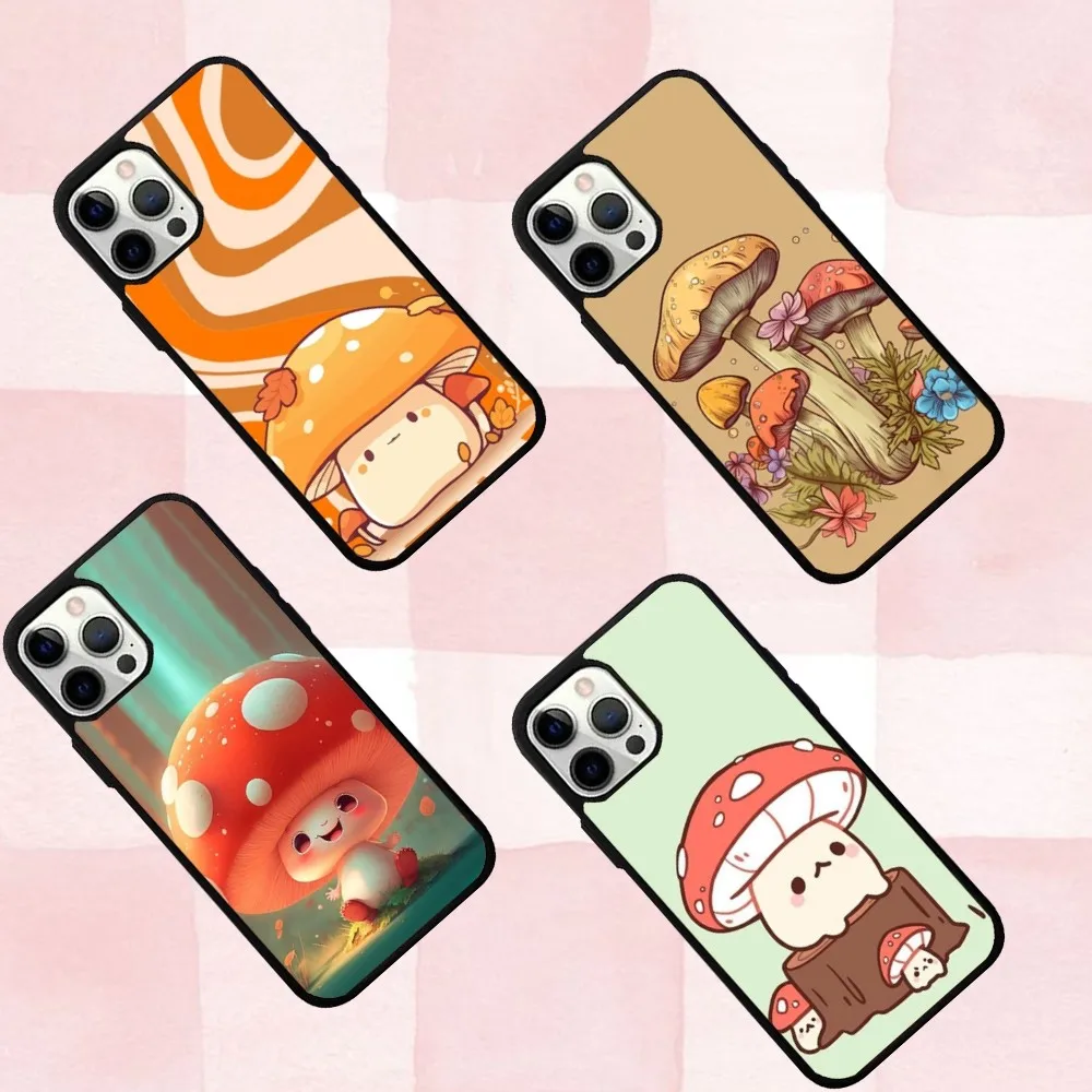 

Cartoon M-Mushroom Phone Case For IPhone 16,se4,15,Pro,Max,Case 14,Plus,13,12,11 Magesafe Magnetic Wireless Charge Cover