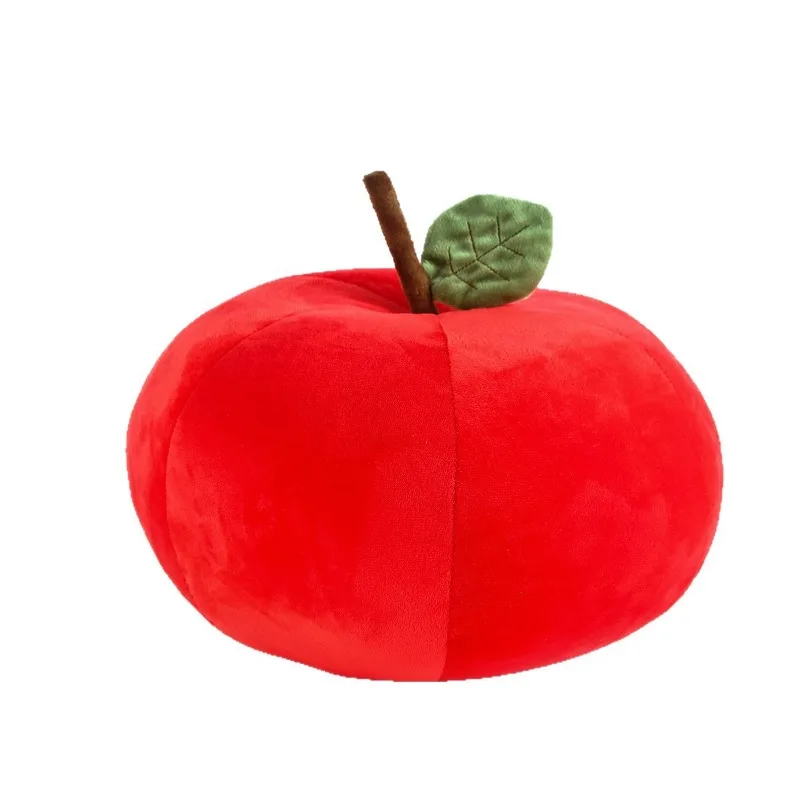 وسادة قطيفة مقاس 31 × 20 سم لغرفة المعيشة وغرفة النوم وأريكة المكتب للبالغين والأطفال تستخدم تصميم تفاح لطيف وسادة منفوشة لتزيين الأريكة