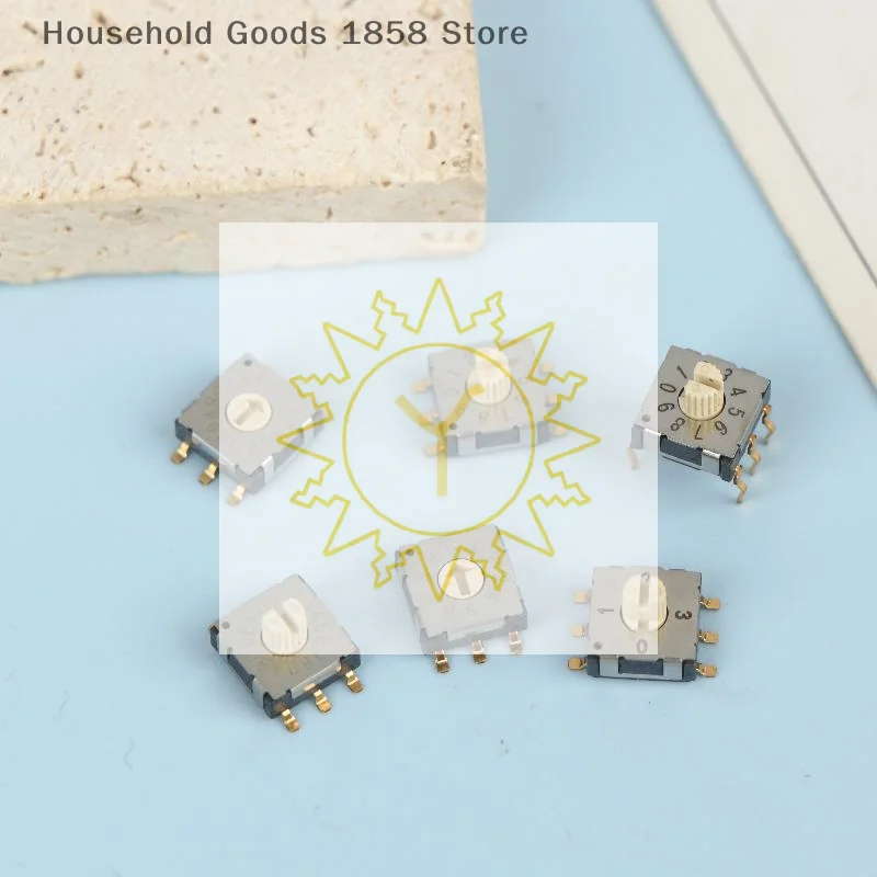 2-Pack BCD8421 Rotary Encoder Mini Switch, Multi-Gear, SMD Band Switch
