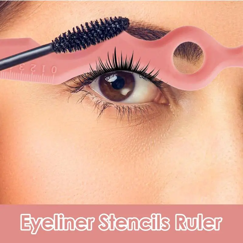 Eyebrow Pencil Stencil Silicone Eyeliner Tool Aid Portable Silicone Eyeliner Stencils Ruler Multifunctional Eye Makeup Tool For