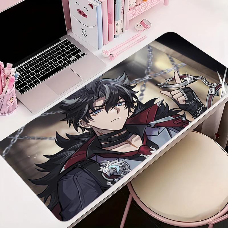 Muismat Kantoor PC Accessoires Toetsenbord Mat Anime Patroon Antislip Rubberen Muismat Gamer G-genshin Impact Wriothesley Bureaumat