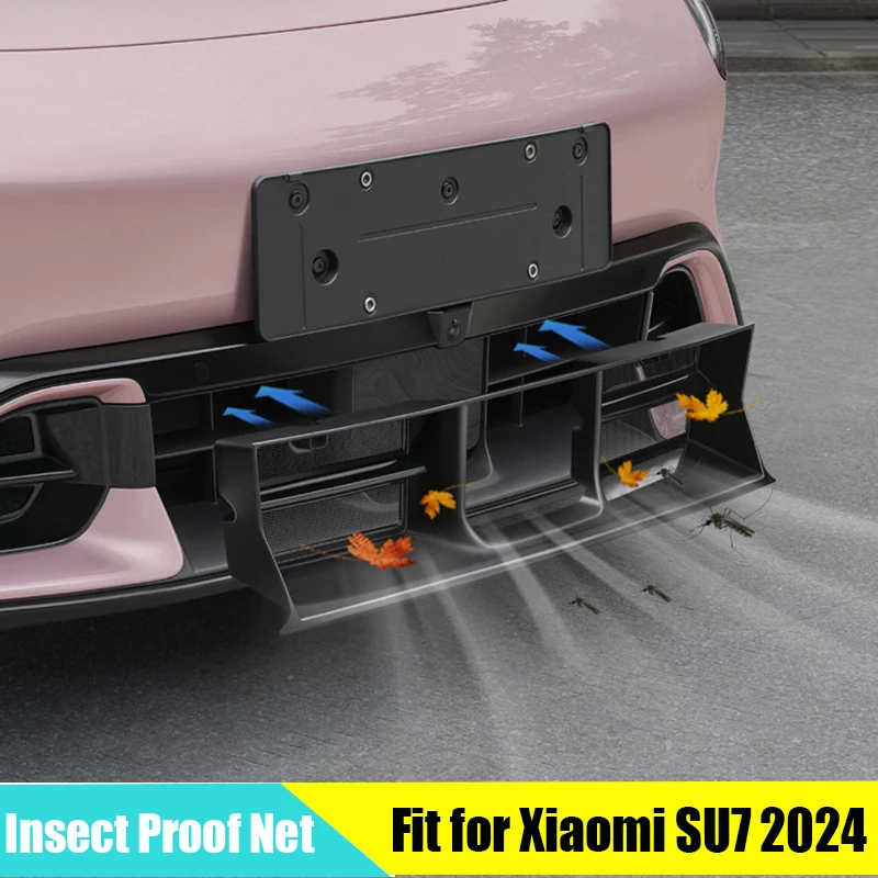 

Car Insect Proof Net Suitable for Xiaomi SU7 2024-2025 Modified Auto Front Bumper Water Tank Grille Dust Cover Car Accessories