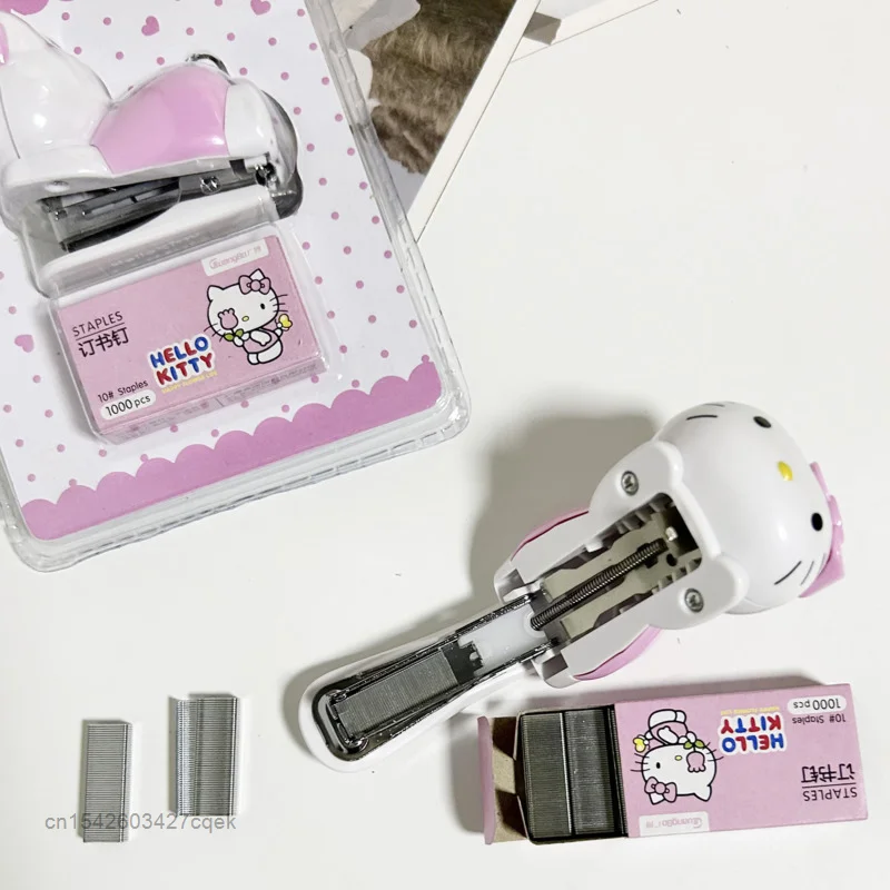 Sanurgente Hello Kitty Mini tronic Lers, rose, créatif, portable, petit classeur papier, Y2K, bureau, fournitures scolaires, Kawaii