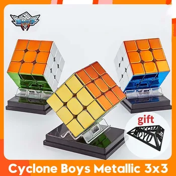 [Cyclone Boys Metálico 3x3] 2x2 Cubo de galvanoplastia suave magnético Inteligencia educativa para niños Juguete de regalo para estudiantes