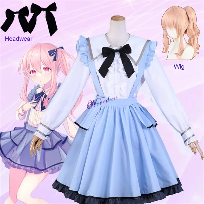 Proyecto Sekai colorido escenario hazaña Cos Anime Miku Akiyama Miyuki disfraz de sirvienta chicas lindas vestido de Lolita Cosplay juego de rol Unif MN13