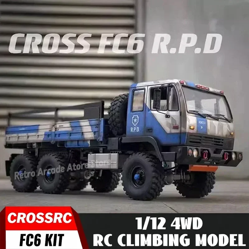 CROSSRC FC6 1/12 RC 6x6 Electric Climbing Off road Vehicle Military Truck Transport Military Remote Control Model Car Adult toys