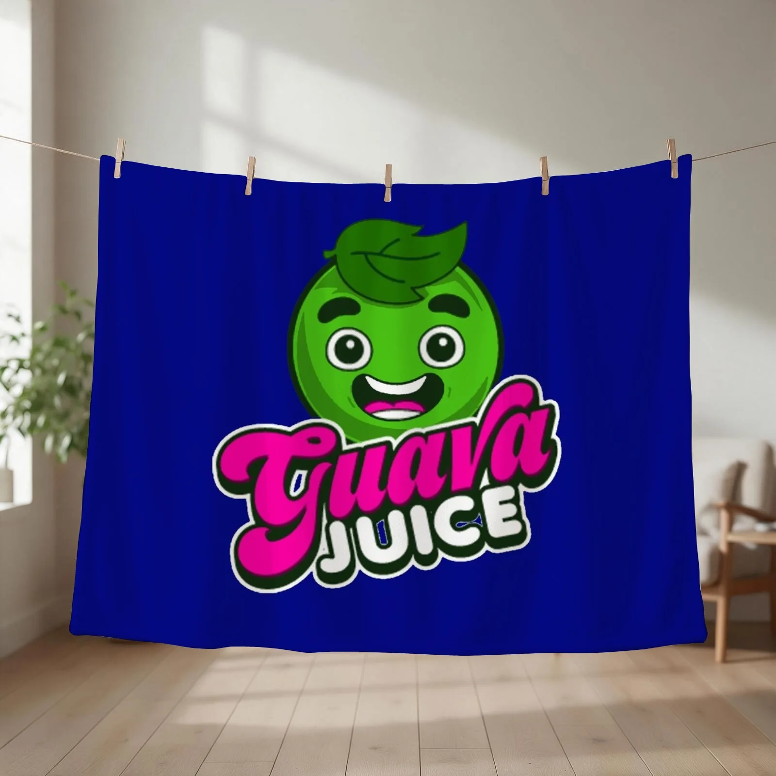 Kids Guava Juice Logo Throw Blanket couch cozy soft plush fuzzy picnic outdoor blanket