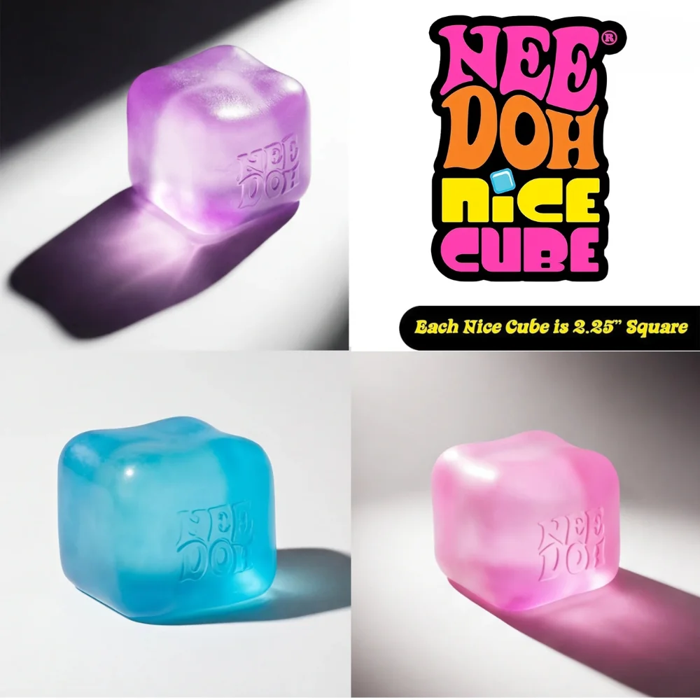 Schylling Nee Doh Jellyfish & Cube Squish Toy, Soft Jelly Squeeze Stress Relief Fidget Toy, Sensory NeeDoh for Kids & Adults view 5