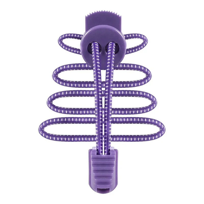 

【SEE】Stretching Lock Lazy Laces Quick Rubber Shoelace Round Shoestrings 7 Pair For Sneaker Elastic No Tie Shoe Laces