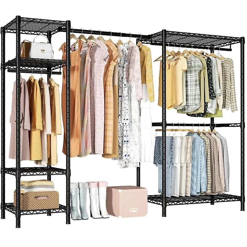 OEM ODM Chrome Plated Wire Shelf 5 Layer Adjustable Metal Mesh Shelf for Store Home Warehouse