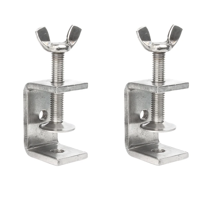 20mm~130mm 304 Stianless Steel Tiger Clamp C-clamp Steel Pipe Square Clamps Multiple Shapes Adjustable Fixed Holder Clips