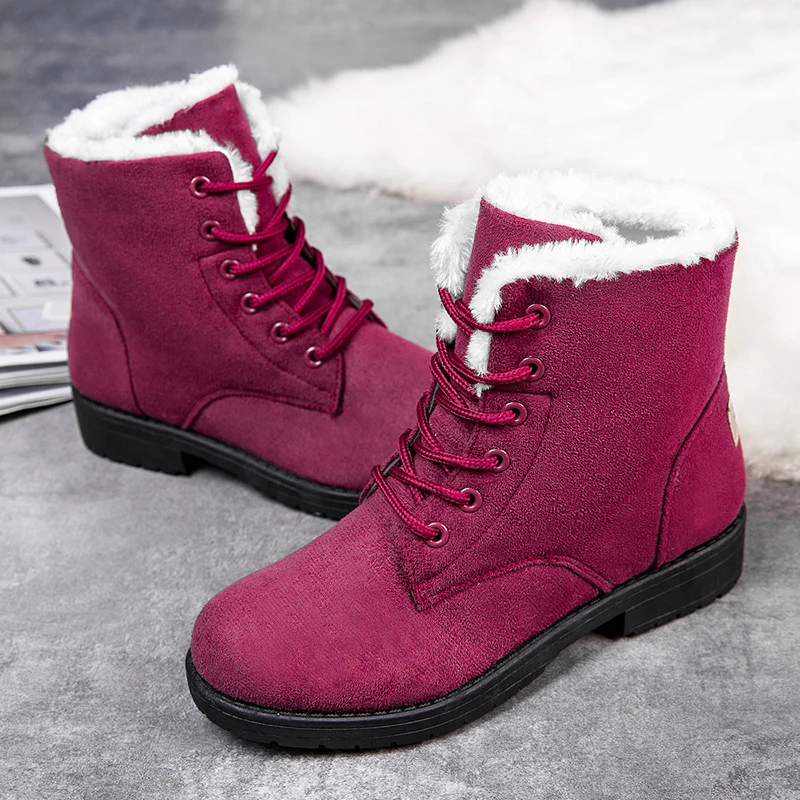 Snow Women Boots New Shoes For Women Platform Shoes Woman Fur Keep Warm Boots Ladies Soft Plush Winter Shoes Women Botas Mujer