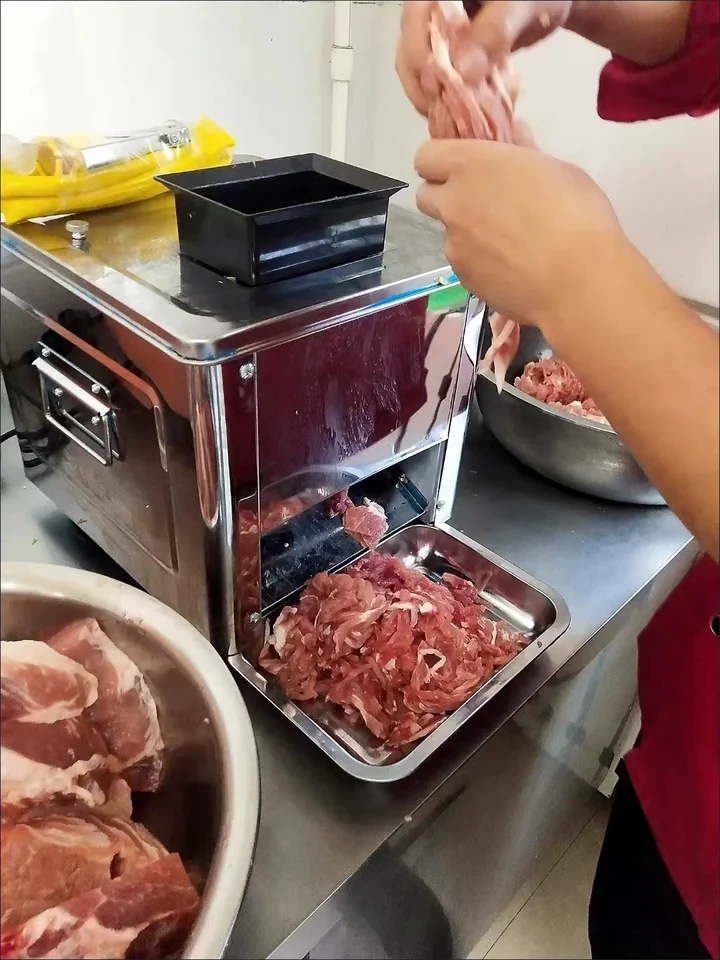 Commercial Grade Electric Meat Slicer New Model - Small Automatic Meat Shredder/Cutter for Fresh Meat, 2.5mm Slicing Thickness