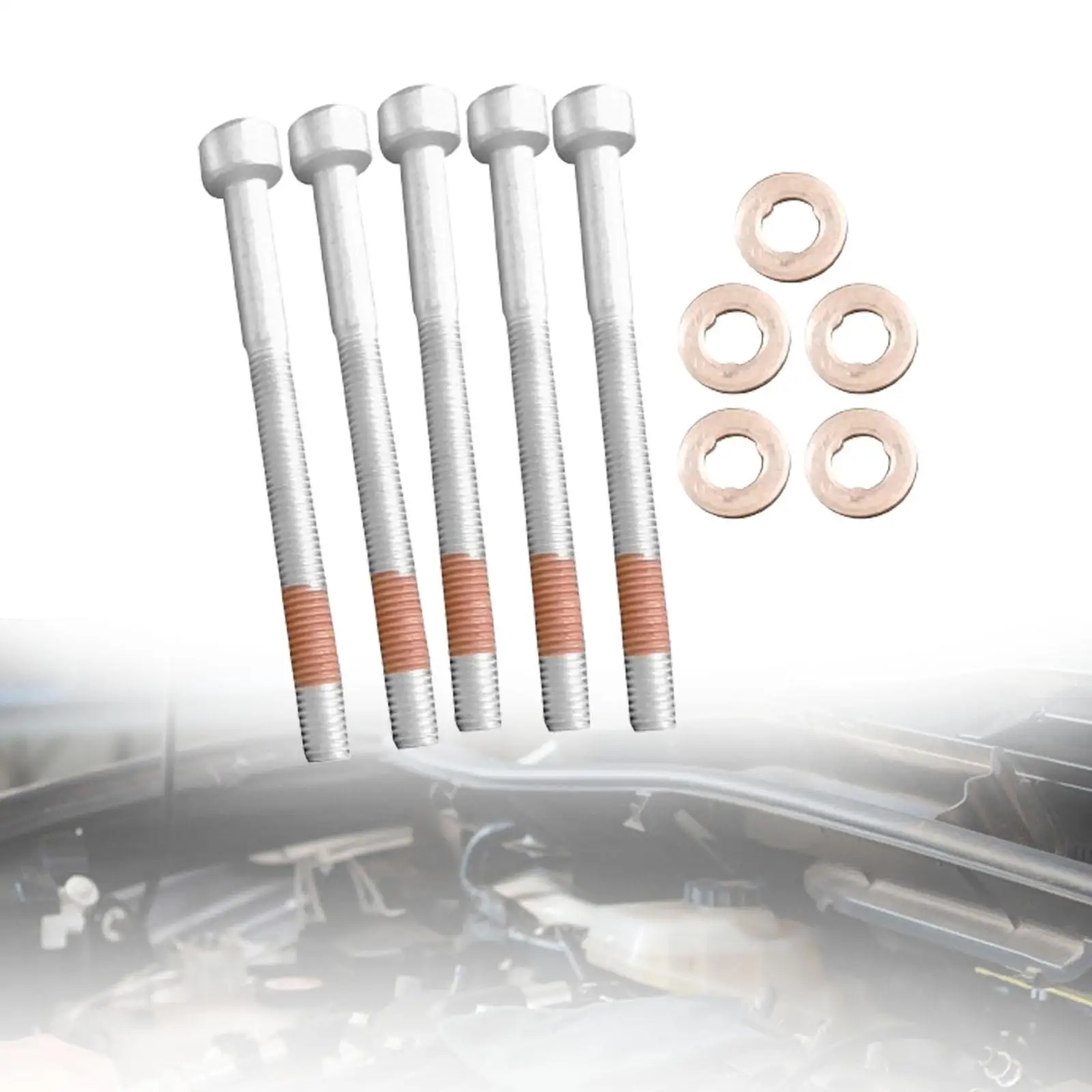 5 Pieces Injector Bolt and Washer Seal Kit Sturdy A6110170060 A6119900122 for Mercedes-benz Sprinter G-class vito M-class