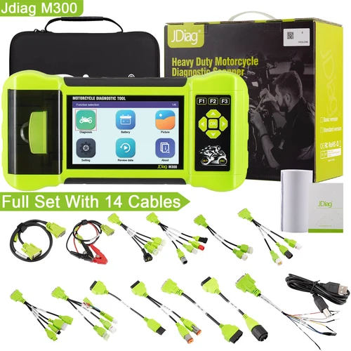 Imagen 1 del producto Escáner de diagnóstico para motocicletas JDiag M300 OBD2 2025 – Diagnóstico de ABS y motor para BMW, Yamaha, Harley-Davidson, Honda, Ducati