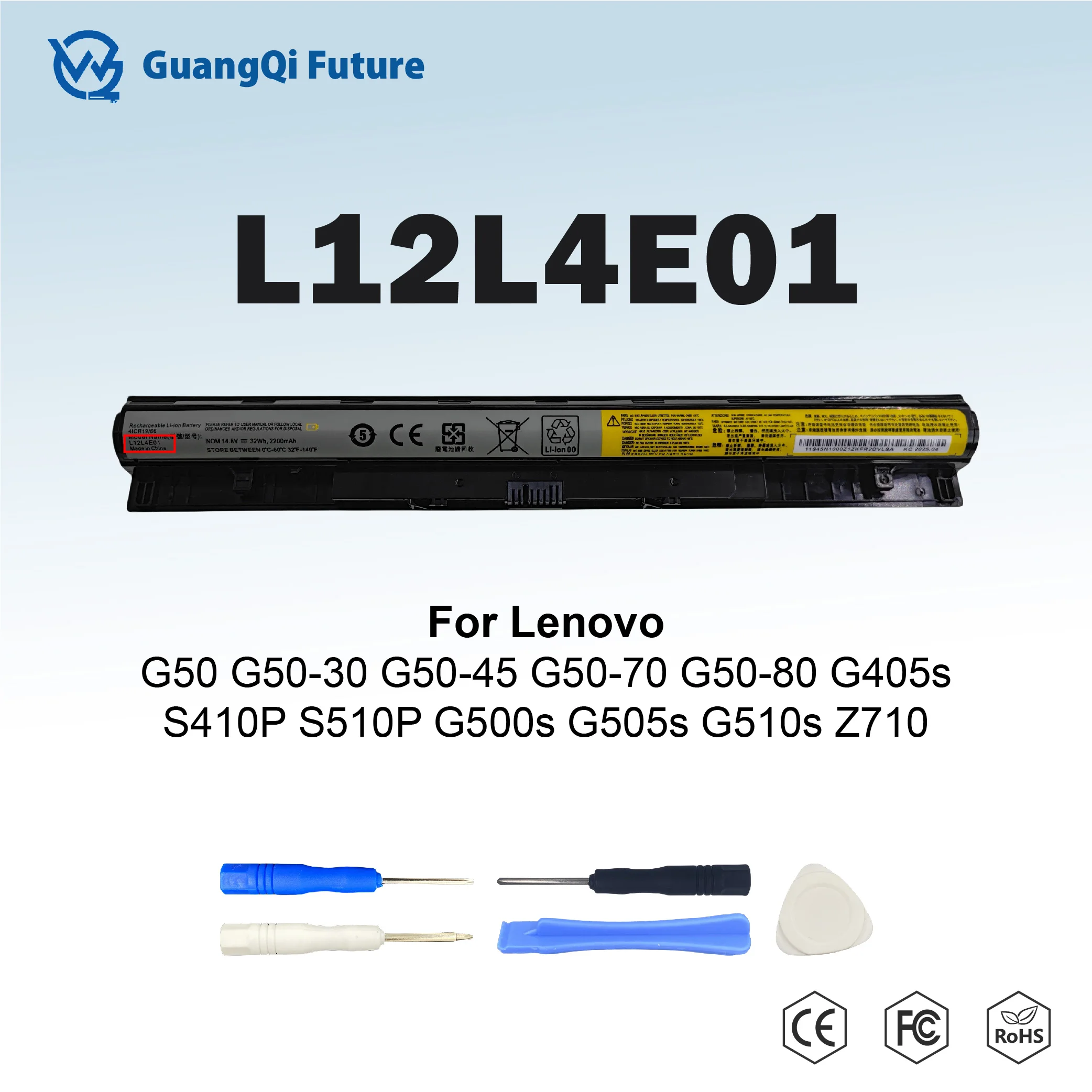 L12L4E01 32WH Battery Replacement for Lenovo L12L4A02 G50 L12M4A02 L12M4E01 Z50 L12L4E01 Z70 L12S4E01 Z50-70 G50 G50-30 G50-45 G