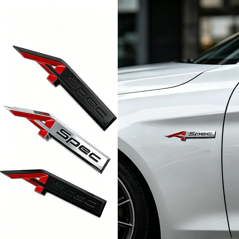 Emblema Metálico Adhesivo para Guardabarros de Coche Acura A-SPEC Aspec MDX TL TSX TLX RDX ILX RSX RLX RL, Accesorios para Maletero Trasero