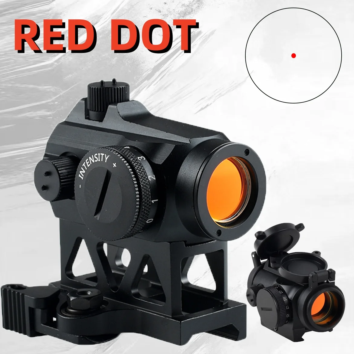 Tactical Outdoor Adjustable Red Dot Reflex Optics Reflex Airsoft Riflescope Fit 20/22mm Rails Mount Rifle for Hunting Firearms