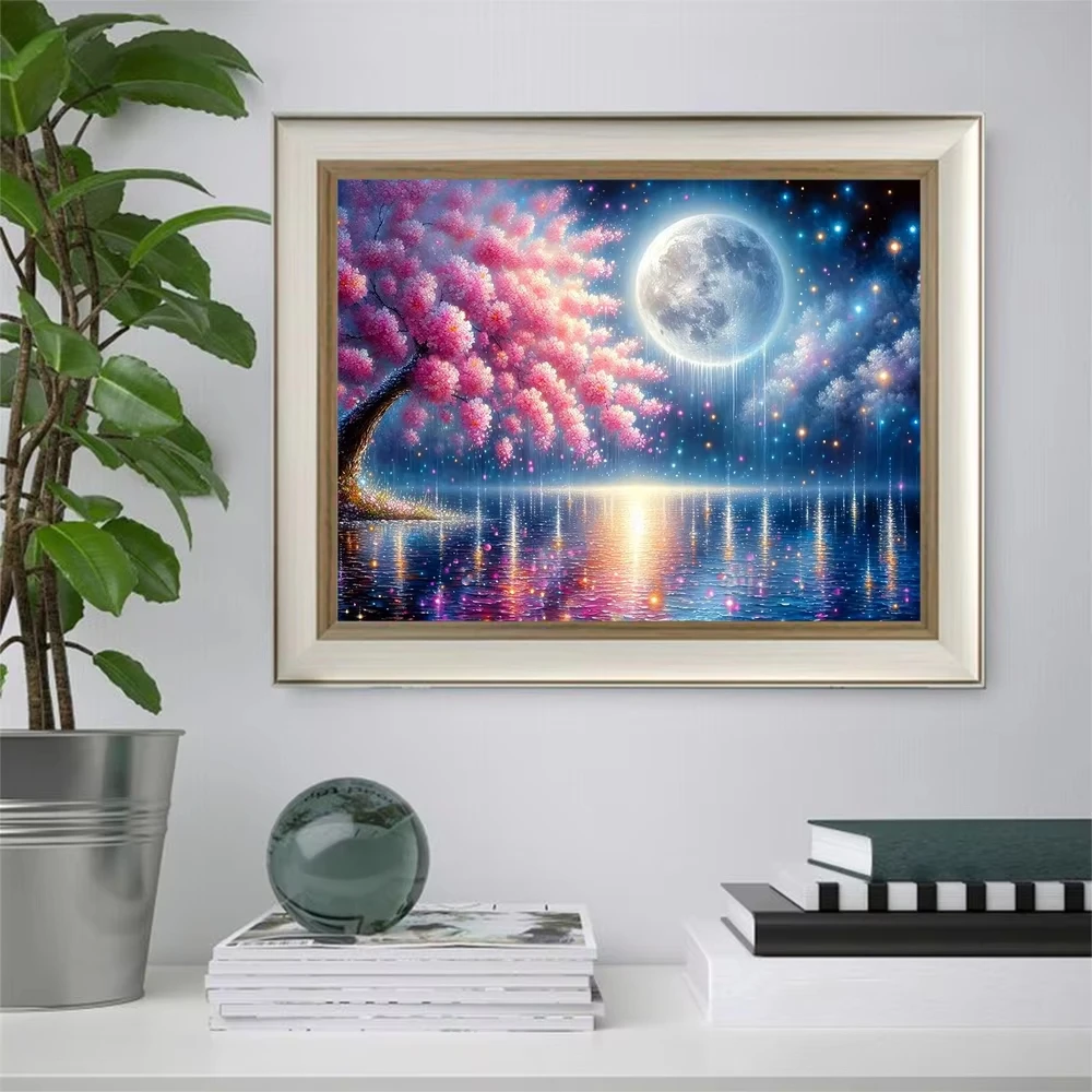 

500/1000/1200/2000PCS Jigsaw Puzzle Moon Tree Landscape Scenery Art For Adults Great Weekend Relaxation And Family Fun Gift