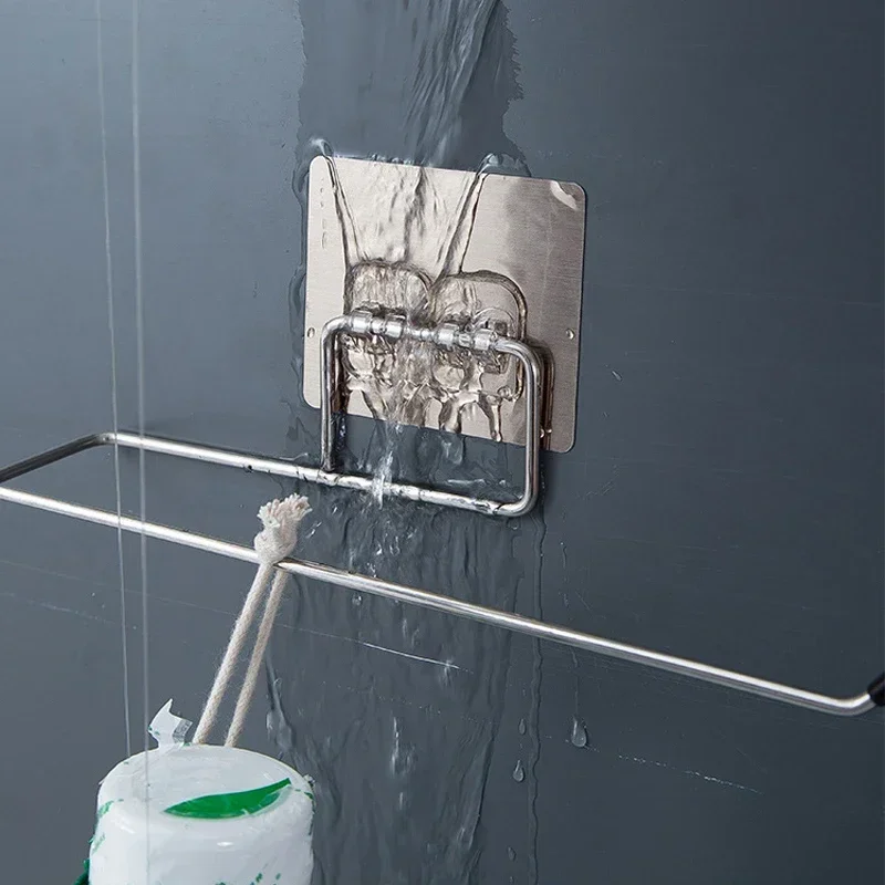 1Pcs All - in - One Adhesive Kitchen Paper Towel Holder - Also a Toilet Paper Rack, Towel Hanger & Tissue Dispenser!