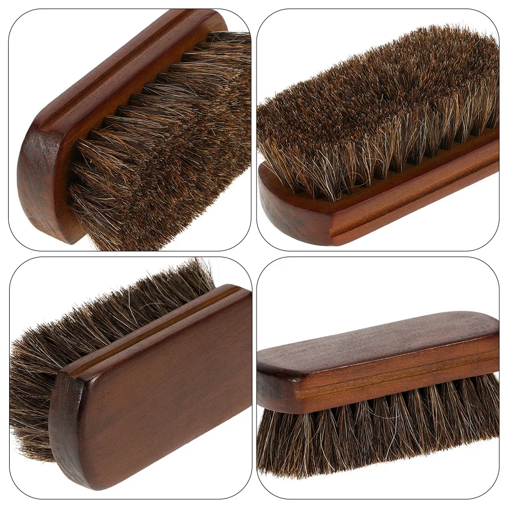 Professional Wooden Horsehair Mustache Brush Multi use Beard Shaving Tool Perfect for Ears Neckline Beard Face Chest