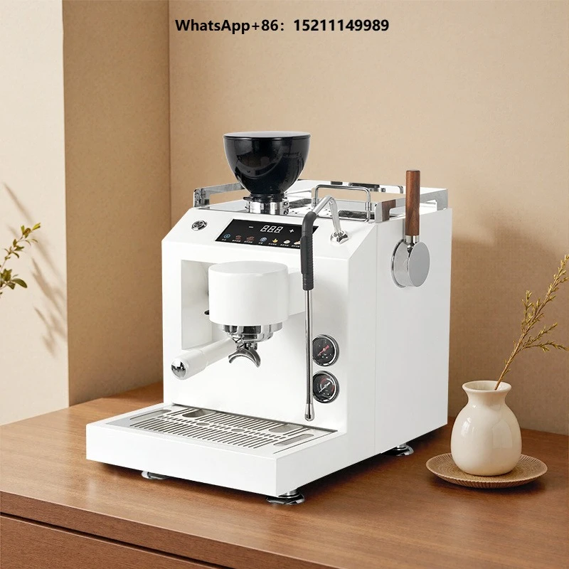 Professional Portable Electric Semi-Automatic Commercial & Home Use Coffee Machine with Bean Grinder and Espresso Maker