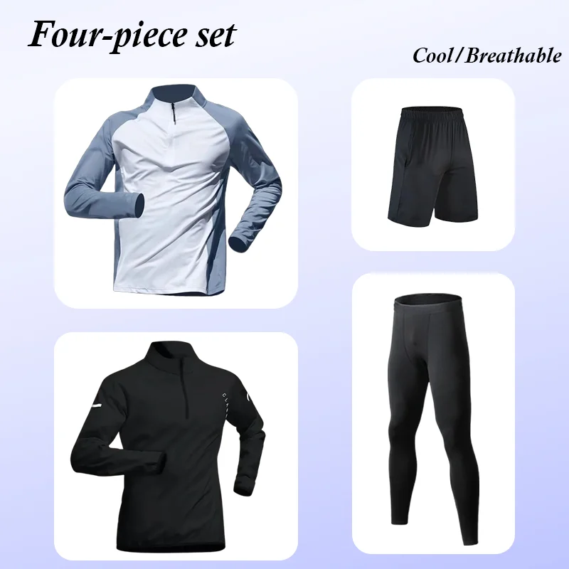 

Модный быстросохнущий спортивный костюм с длинным рукавом для бега, тренировок, фитнеса, велоспорта. Новинка весенней коллекции.