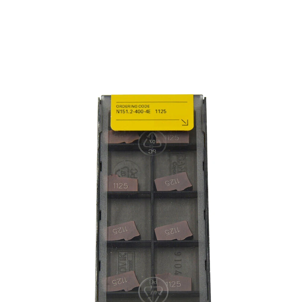 Hoja de corte de un solo cabezal, hoja de inserción de carburo CNC, 10 piezas, N151.2-400-4E, 1125