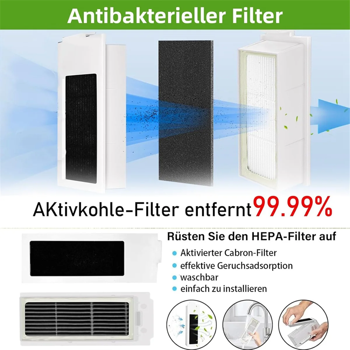 A87Z Voor Ecovacs Deebot X5 Omni/X5 Pro Robot Stofzuiger Belangrijkste Zijborstel Hepa Filter Mop Doek Stofzakken accessoires